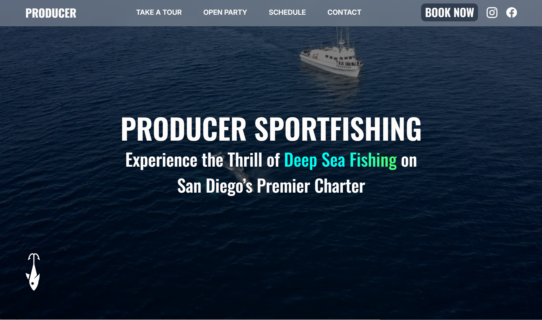 Producer Sportfishing Website screenshot